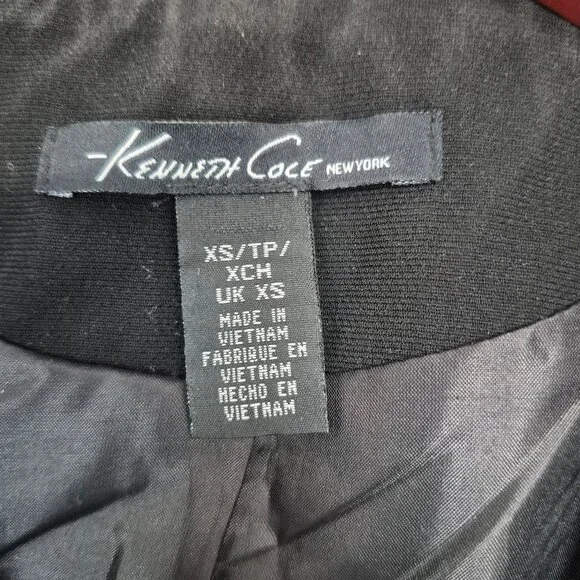 Kenneth Cole Womens XS Green Open Front Blazer With Asymmetric Hem - Picture 3 of 7